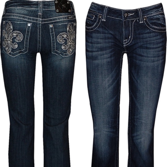 Miss Me Denim - Miss Me Fleur de Lis Boot Cut Jean Size 26
